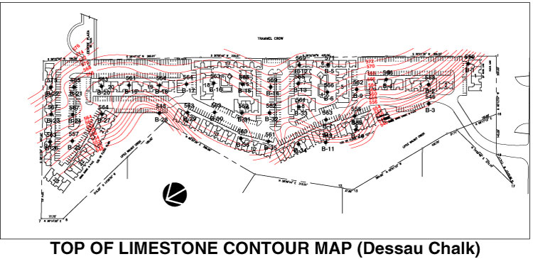Top of Limestone Contour Map